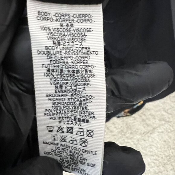 Free People Womens S Boho Floral Embroidered Oxford Black Mini Swing Dress - Picture 15 of 16